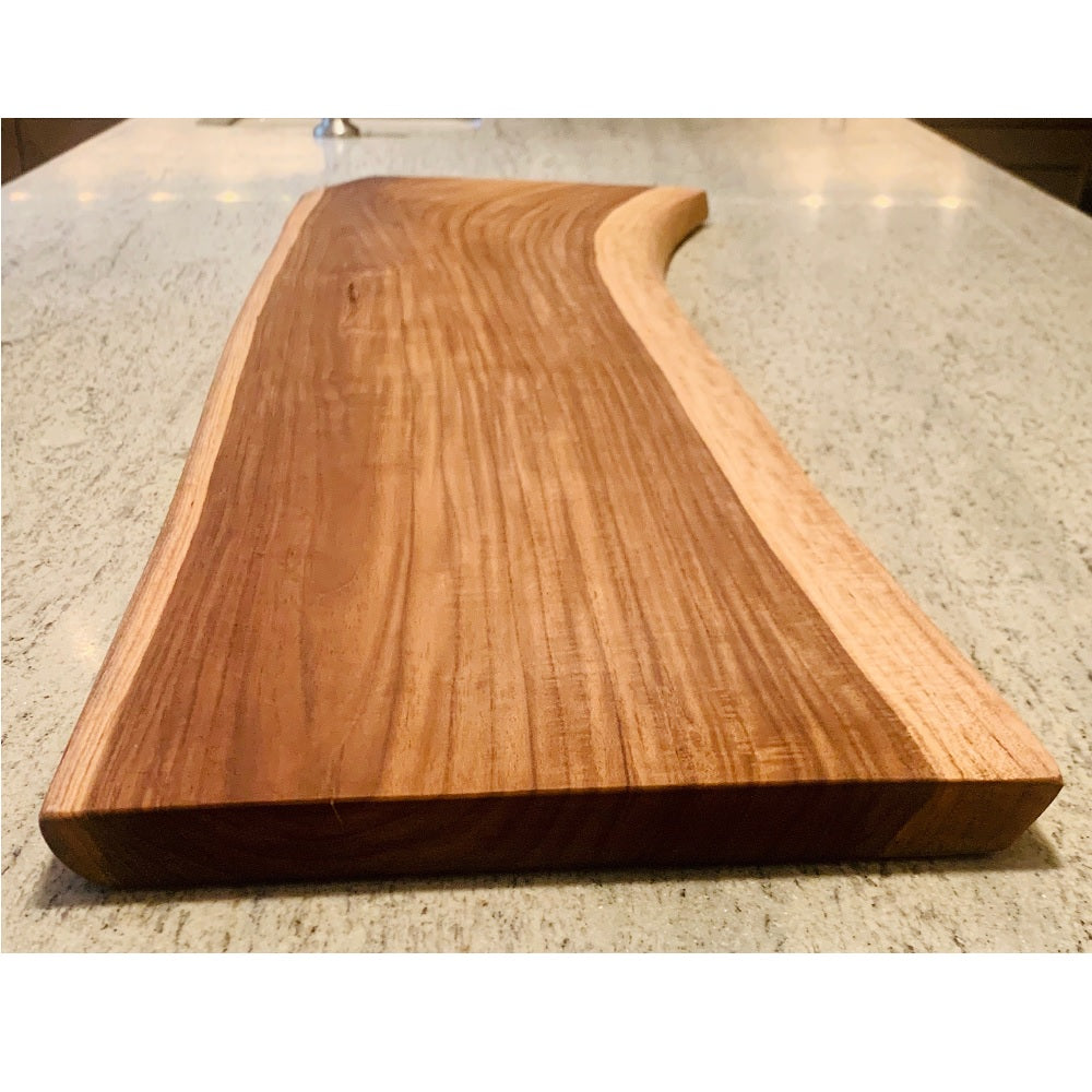 Organic Live Edge Teak Wood Cutting Board