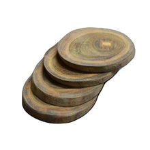 Load image into Gallery viewer, Teak Wood Coasters - 4 pack (2 sizes) - Soapstone Products
